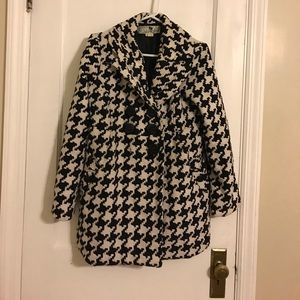 Houndstooth Pea Coat