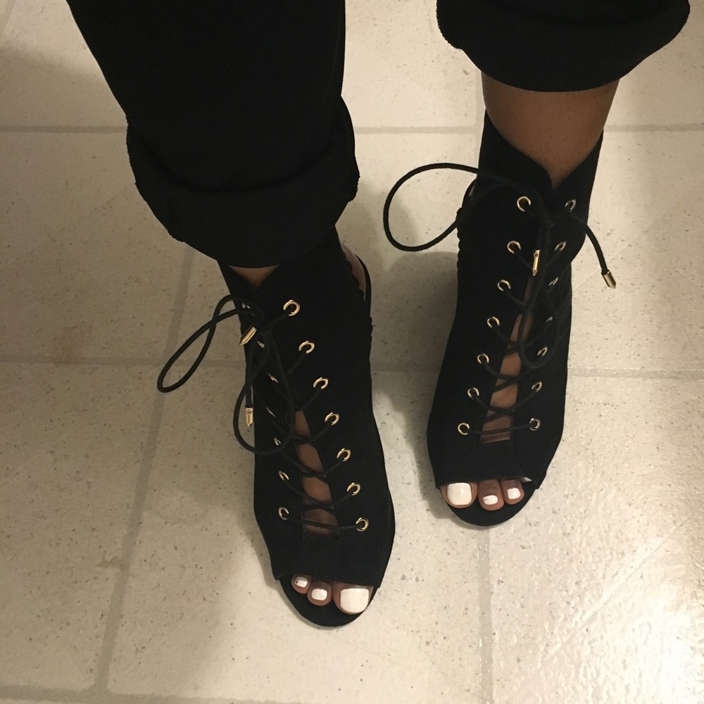 Black lace up shoes. Perfect condition worn once.