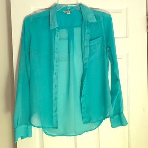 Teal American Eagle lightweight blouse