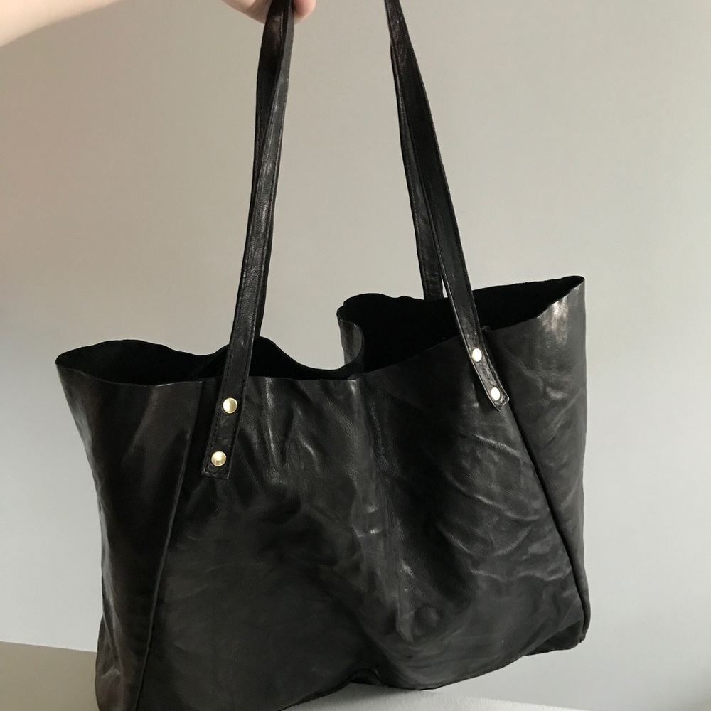 Wrinkled Leather Tote from American Apparel