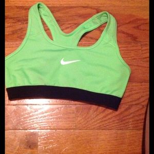 Green Nike dri fit sports bra