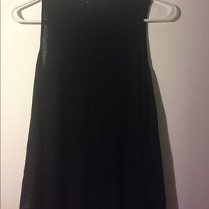 Black sleeveless top
