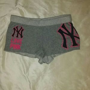 PINK Yankees shorts