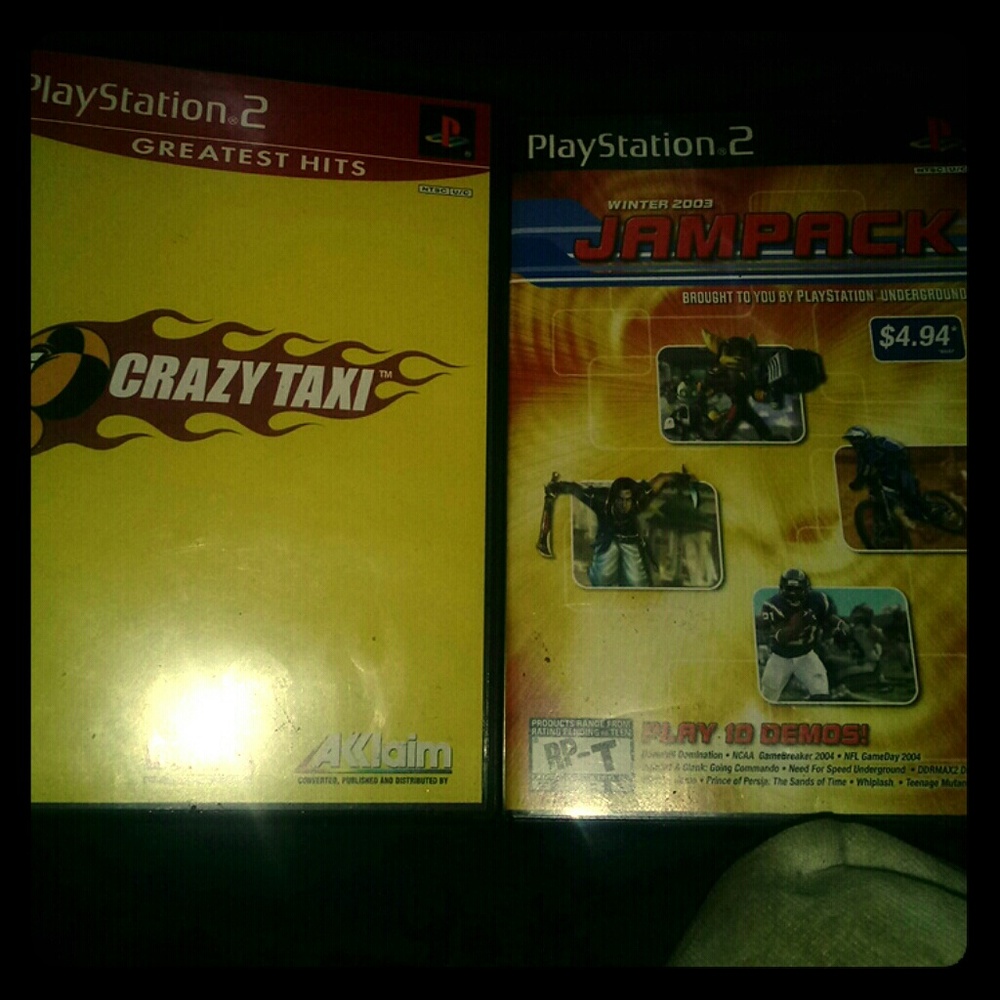 Ps2 crazy taxi and ps2 rare demo disk