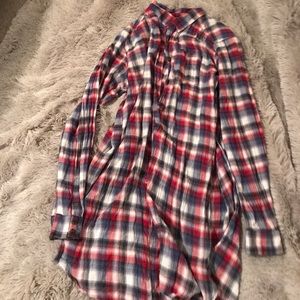 Collar flannel dress