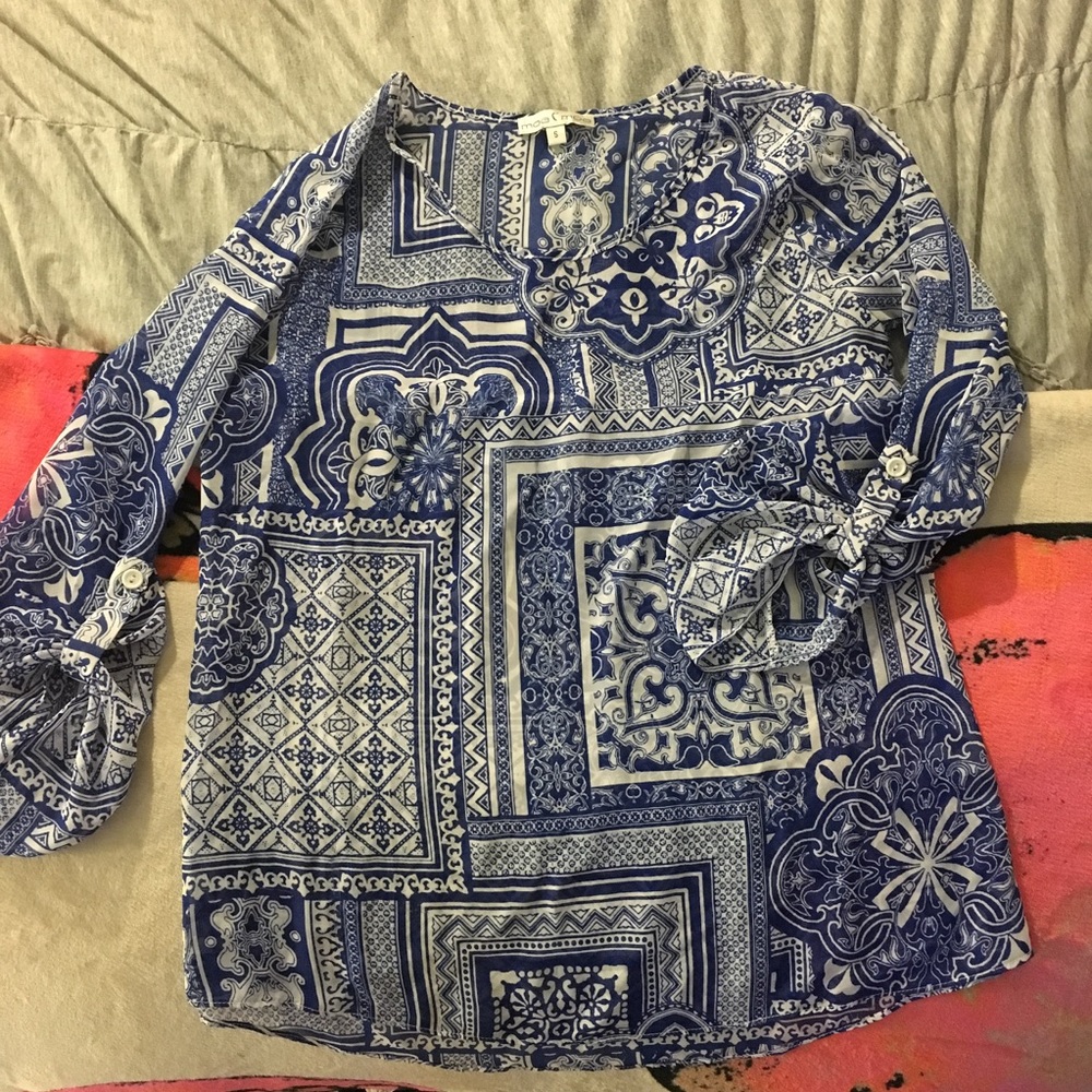 Sheer patterned top