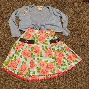 Matilda Jane Skirt and sweater