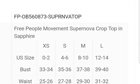 Free People NEW  Super Nova Yoga Crop Top - Picture 8 of 8