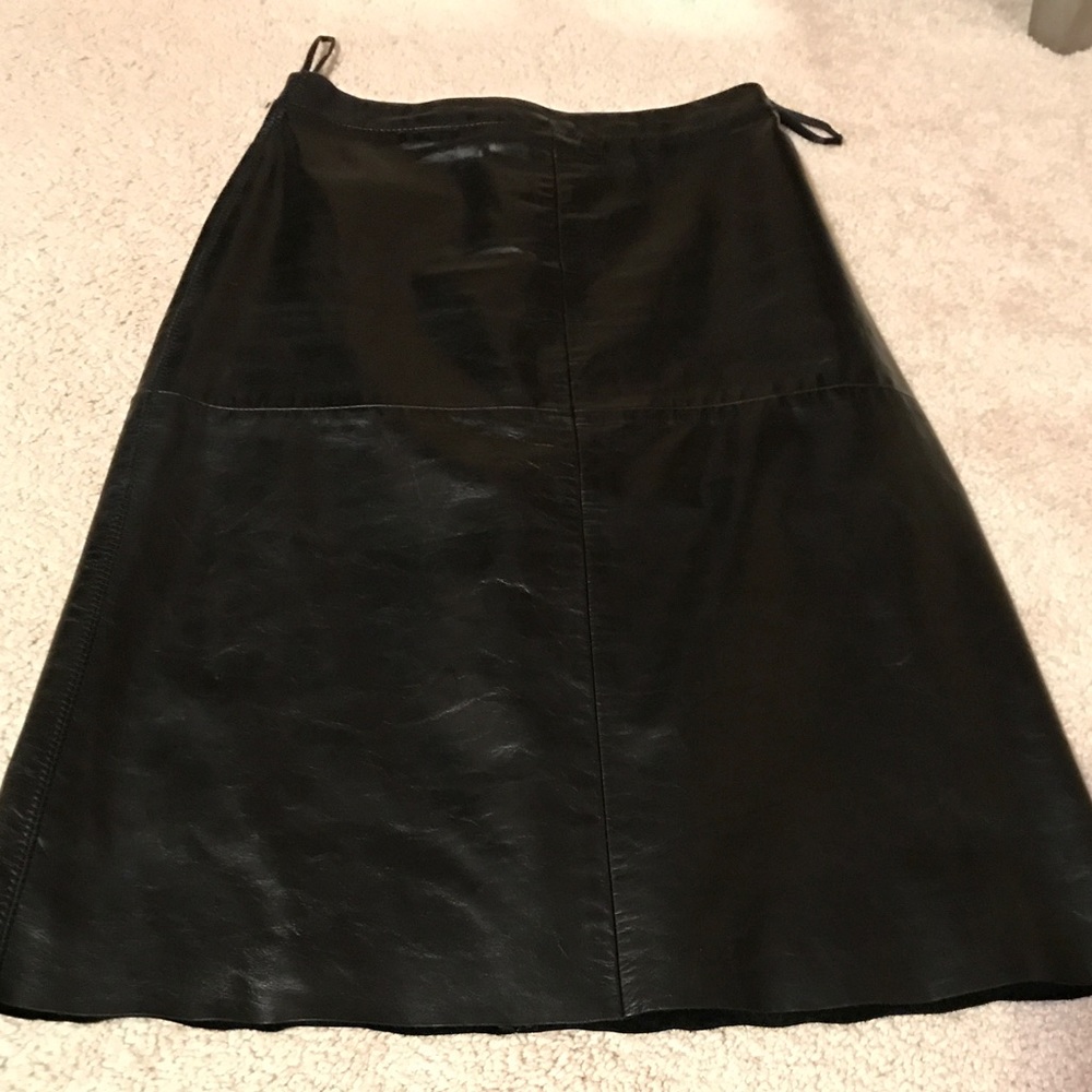 Gap Leather black skirt