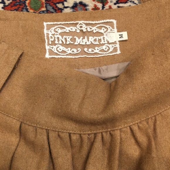 Vintage Inspired Pleated Wool Skirt - Picture 3 of 4