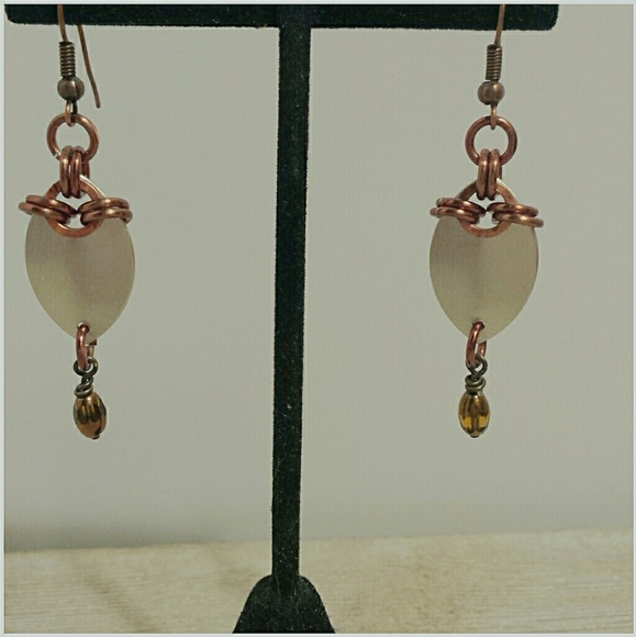 đź’‹Brushed Metal Dragon Scale Earrings - Picture 2 of 2