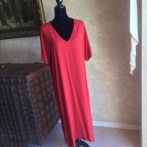 Zara burgundy long dress NWT