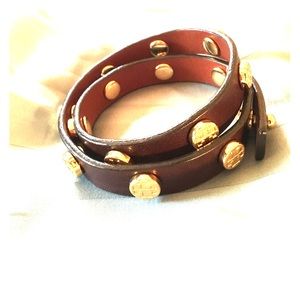 Tory Burch Leather Wrap Bracelet