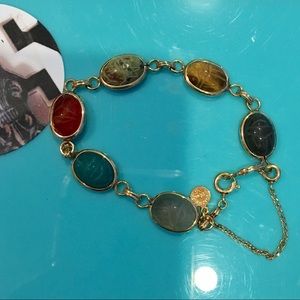 D'Or Scarab Bracelet 1/20 12K.G.F. Sz 6.5"