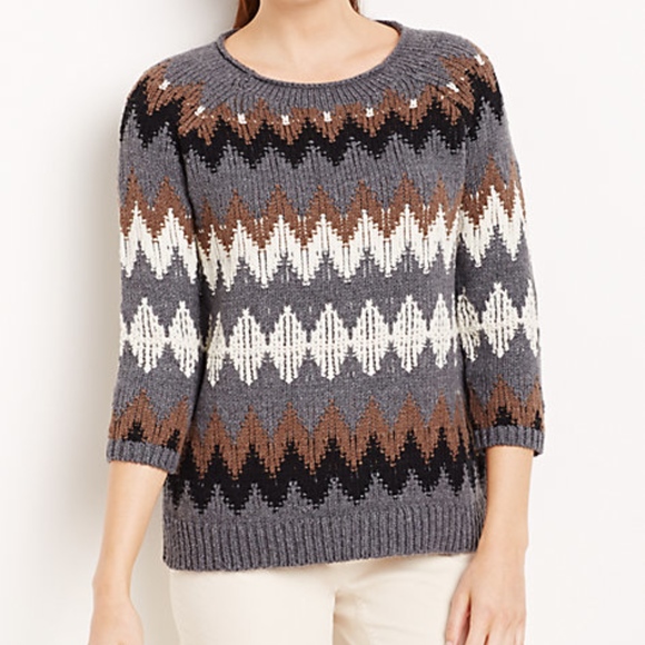 Beautiful Chevron Jacquard Pullover - Picture 1 of 4