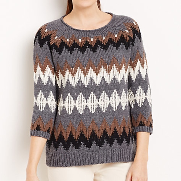 Beautiful Chevron Jacquard Pullover - Picture 4 of 4