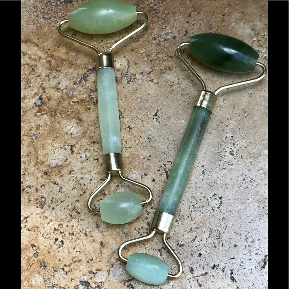 SALE Set 2 Anti aging Jade Massage Facial Rollers