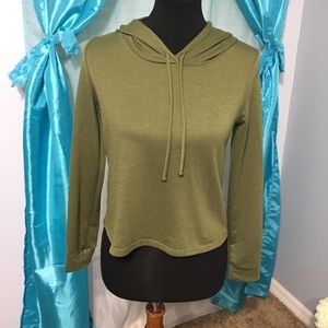 LIKE NEW! Women's Long Sleeve Olive Hoodie