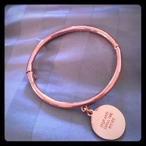 Rose Gold Kate Spade idiom hinge bracelet