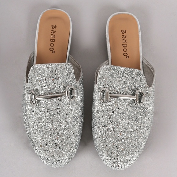 Last Size 5.5 💎Encrusted Glittery Horsebit Mule - Picture 5 of 8