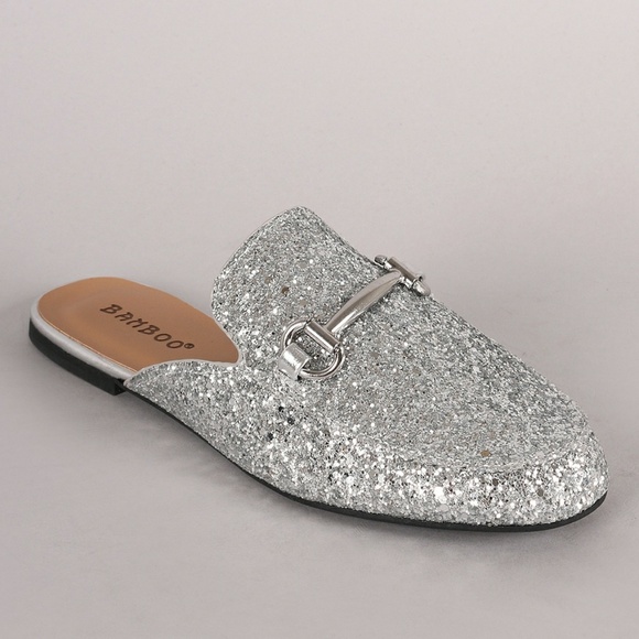 Last Size 5.5 💎Encrusted Glittery Horsebit Mule - Picture 4 of 8