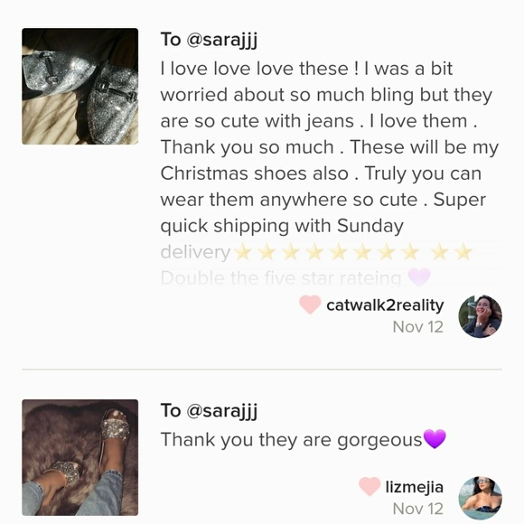 Last Size 5.5 💎Encrusted Glittery Horsebit Mule - Picture 6 of 8