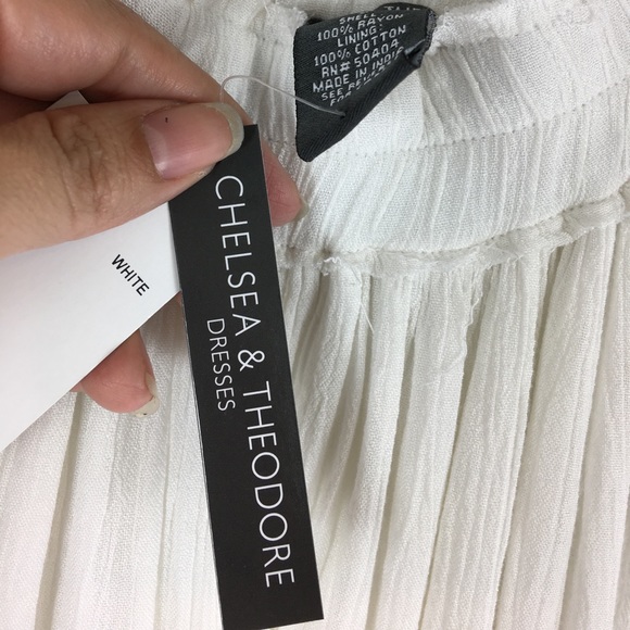 Chelsea and Theodore White Boho Tassel Dress - Picture 6 of 8