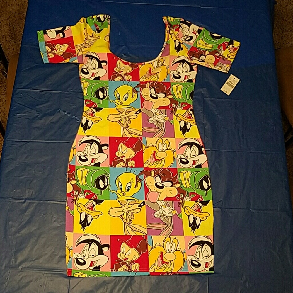 Looney Tunes Bodycon Brand New Medium Dress