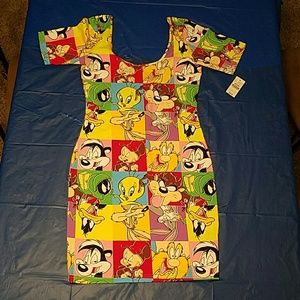 Looney Tunes Bodycon Brand New Medium Dress
