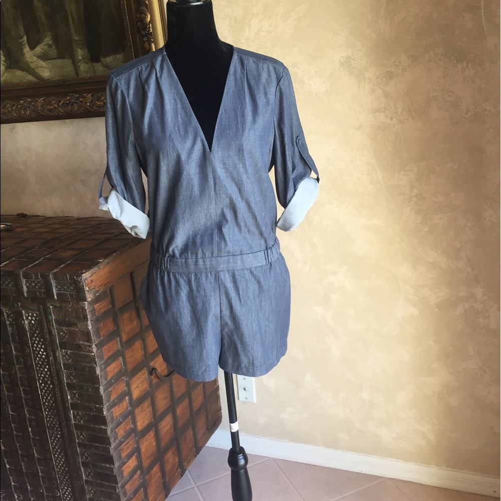 BCBGMAXAZRIA denim romper NWT