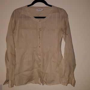 Calvin Klein linen button down shirt