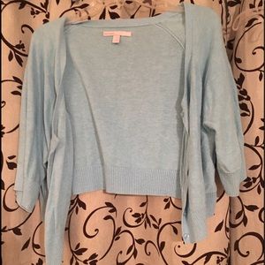 Light blue shrug