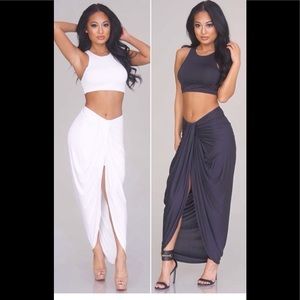 Crop Top with asymmetrical skirt