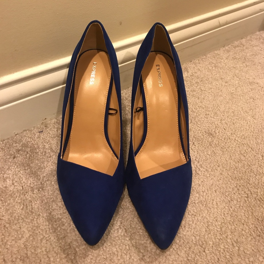 New! Cobalt Blue faux suede Express