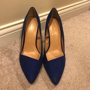 New! Cobalt Blue faux suede Express