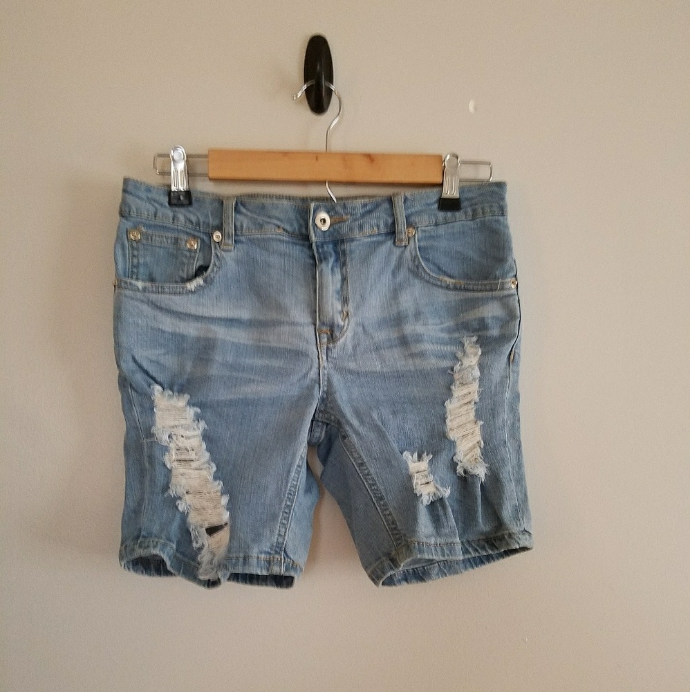 Ripped Bermuda Shorts