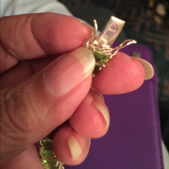 Peridot Sterling Silver Bracelet✅”FIRM” - Picture 4 of 6