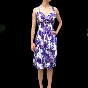 Dress barn purple floral party dress