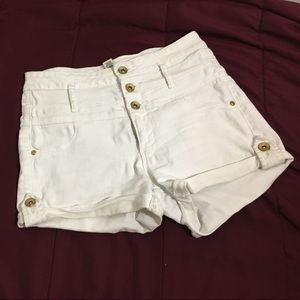 ⚡️SALE⚡️ White High Waisted Shorts