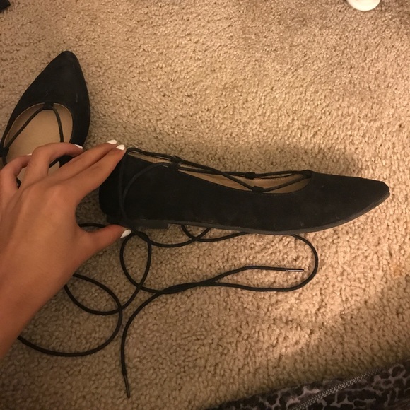 ♡ LACE UP FLATS ♡ - Picture 2 of 5