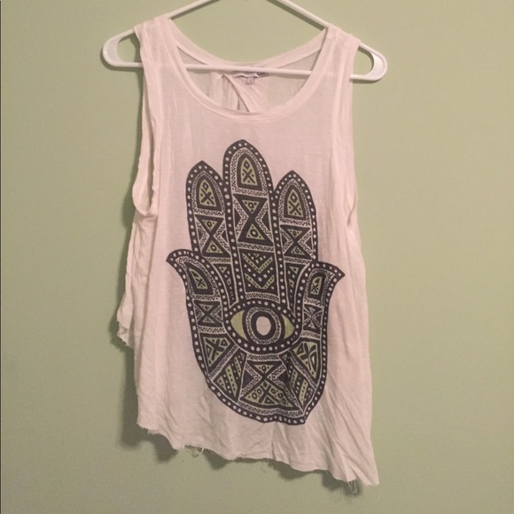 Open Back Hamsa Print Tank - Picture 2 of 3