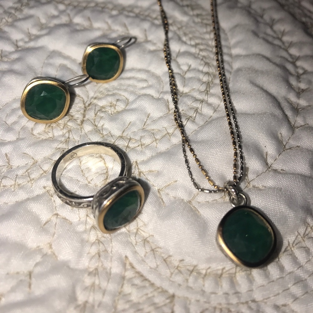 Brighton 3 piece set Necklace, Ring Earrings
