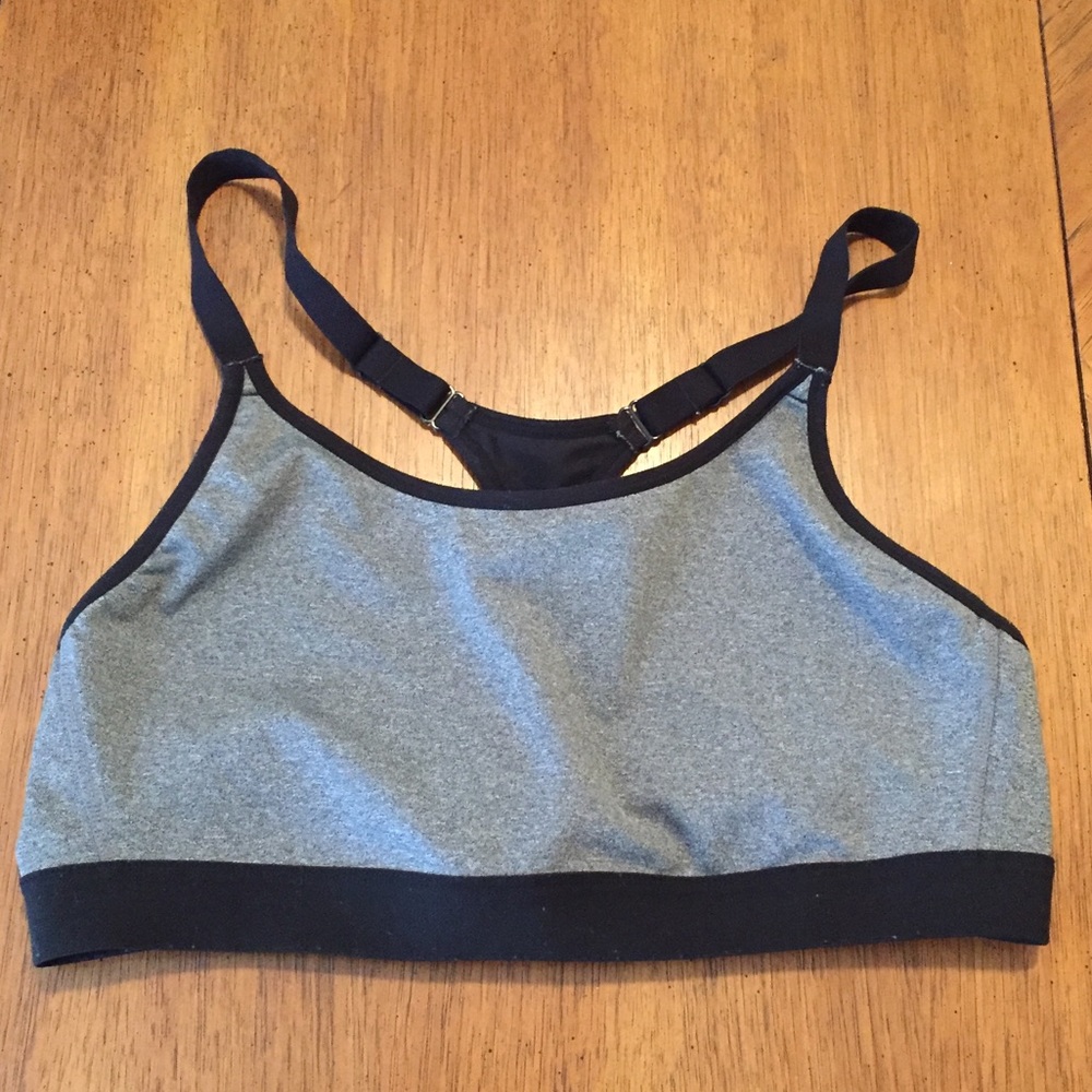 Champion Black Gray Sports Bra Women's Large
