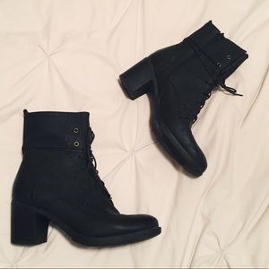 Black Lace Up Booties