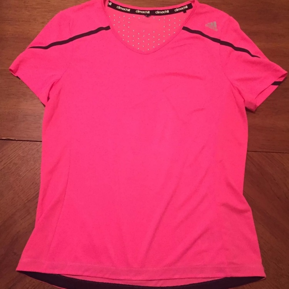 Adidas Women's Large Pink Black Shirt