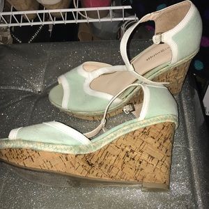 Aqua cork wedges from Tommy Hillfigure