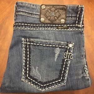 Miss Me Cropped Denim Jeans 28" Boyfriend Fit