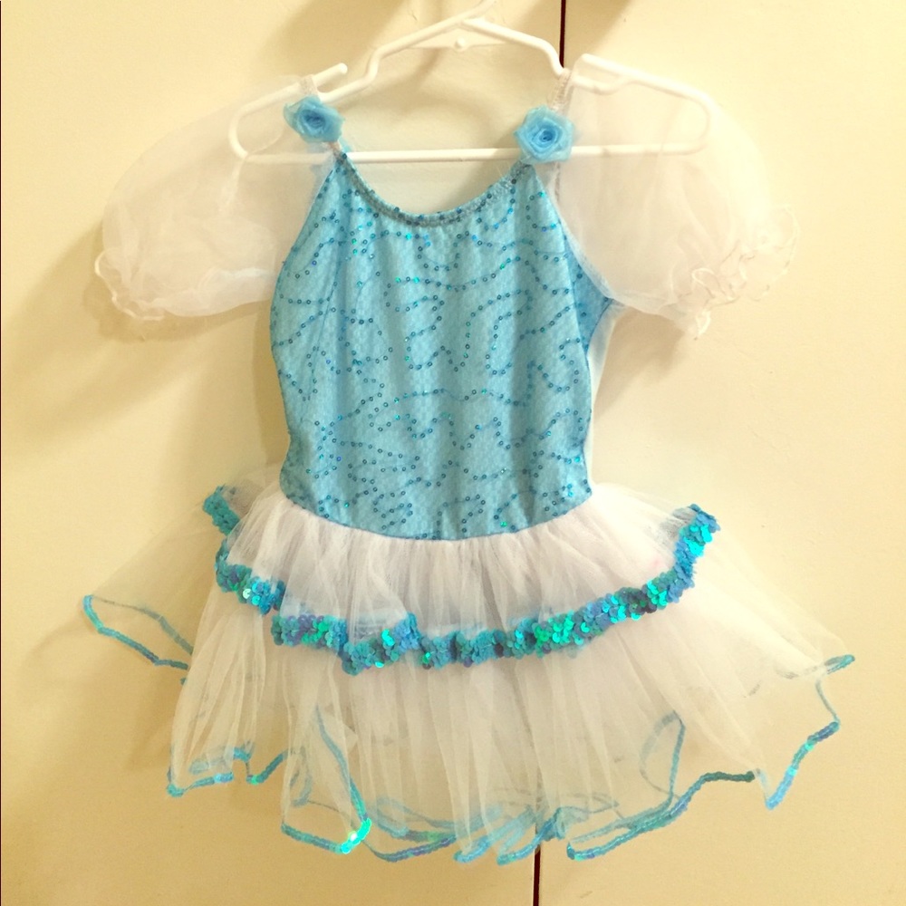 Blue and white sparkle Popatu tutu