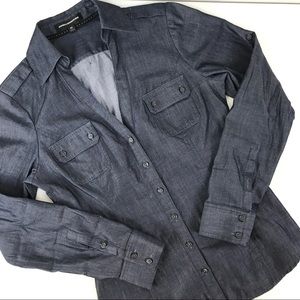 Express women's denim button down shirt XS