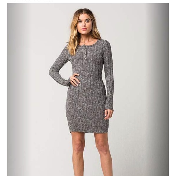 Full Tilt Dresses & Skirts - Full Tilt Henley Bodycon Dress